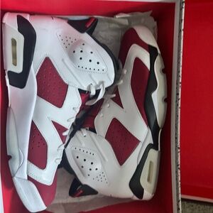 Jordan Red and White Sneakers